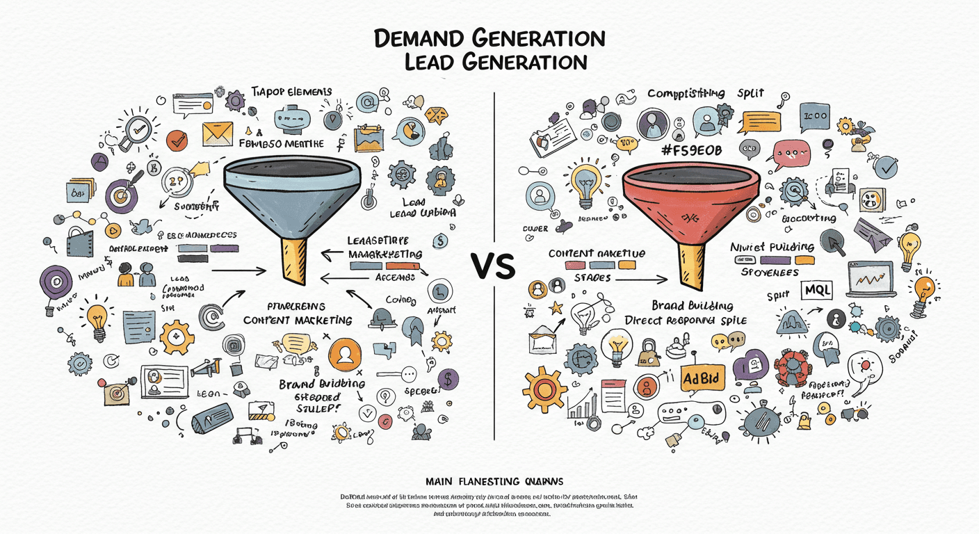 Demand Generation vs Lead Generation Guide 2026: B2B Marketing Strategies