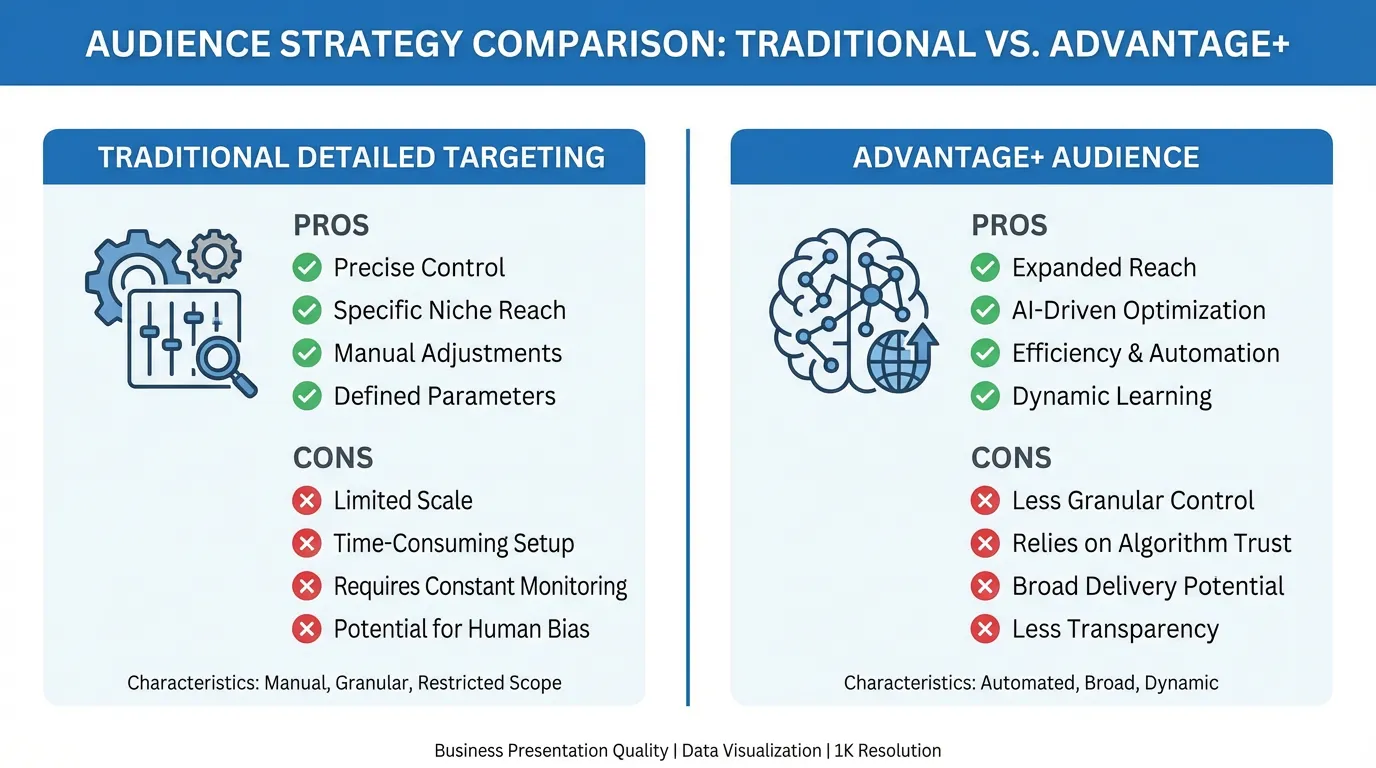 Advantage+ vs Detailed Targeting Comparison