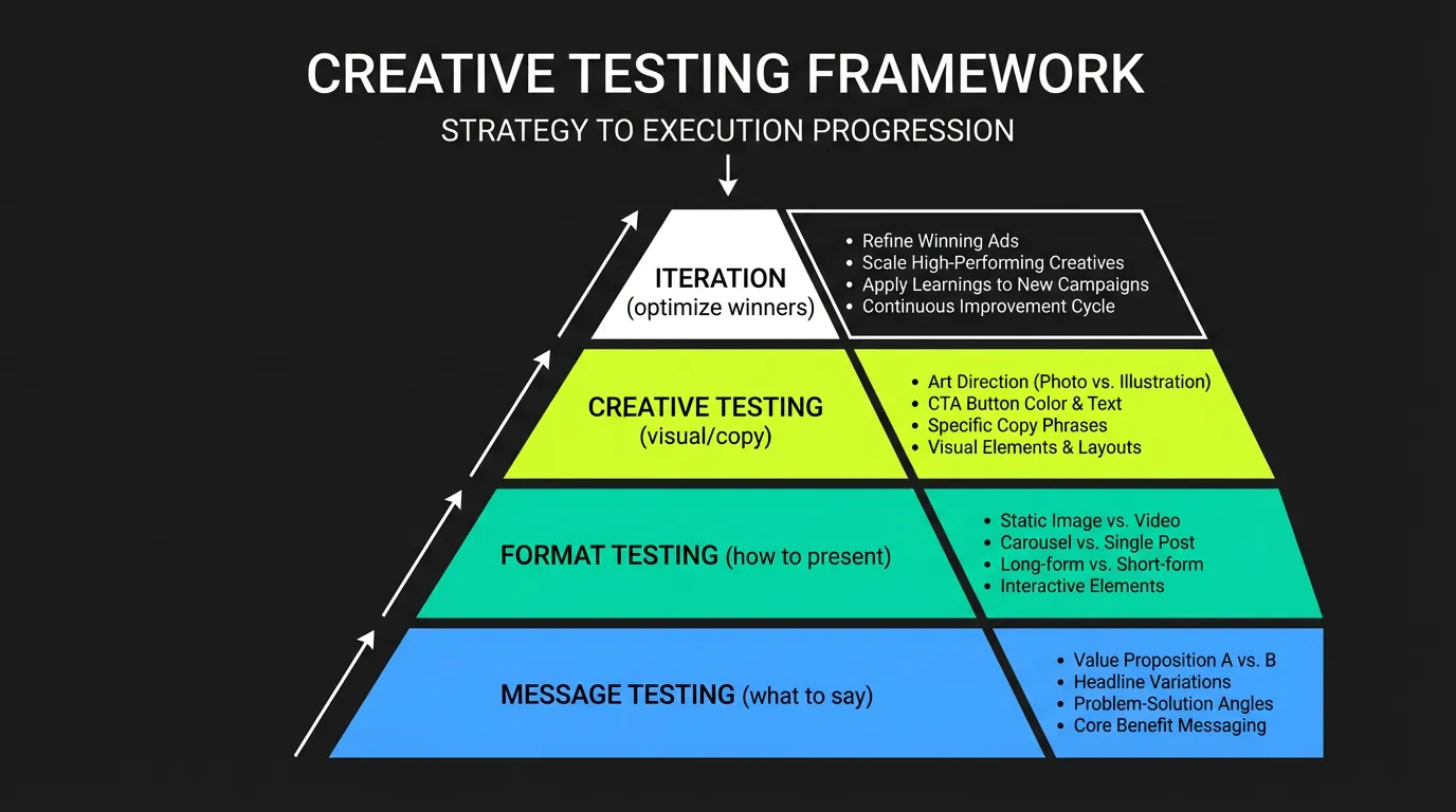 Creative testing framework: what to test (headlines, visuals, copy, CTAs) and how to test systematically