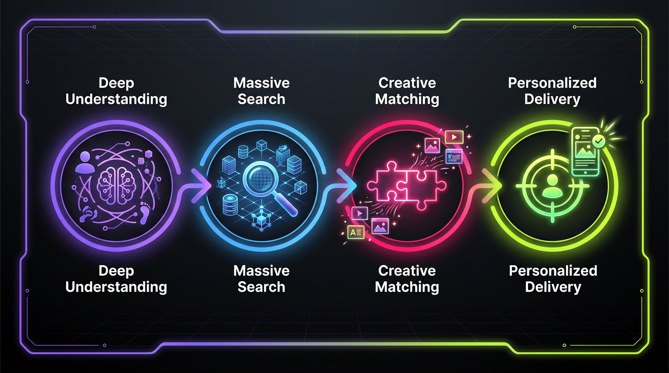 How Meta Andromeda Works - 4-Stage Process