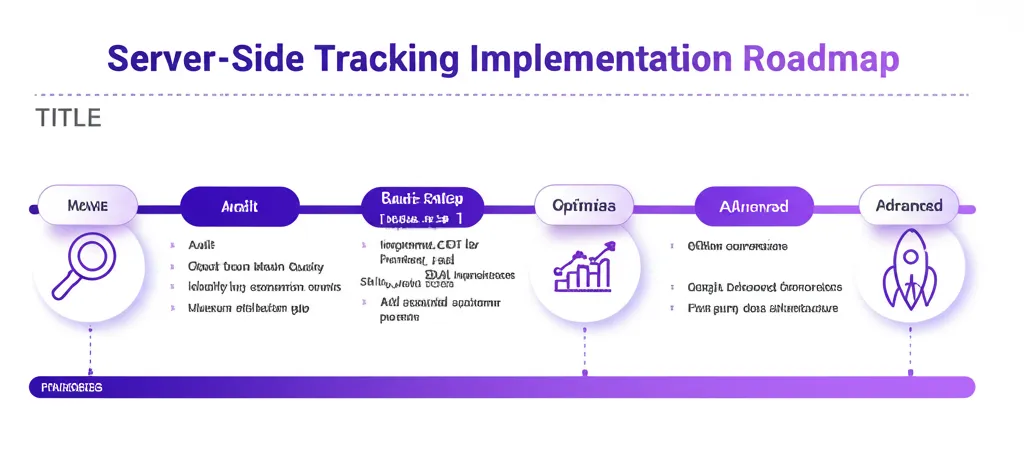 Server-side tracking implementation roadmap: 4 phases from audit to advanced over 6+ weeks