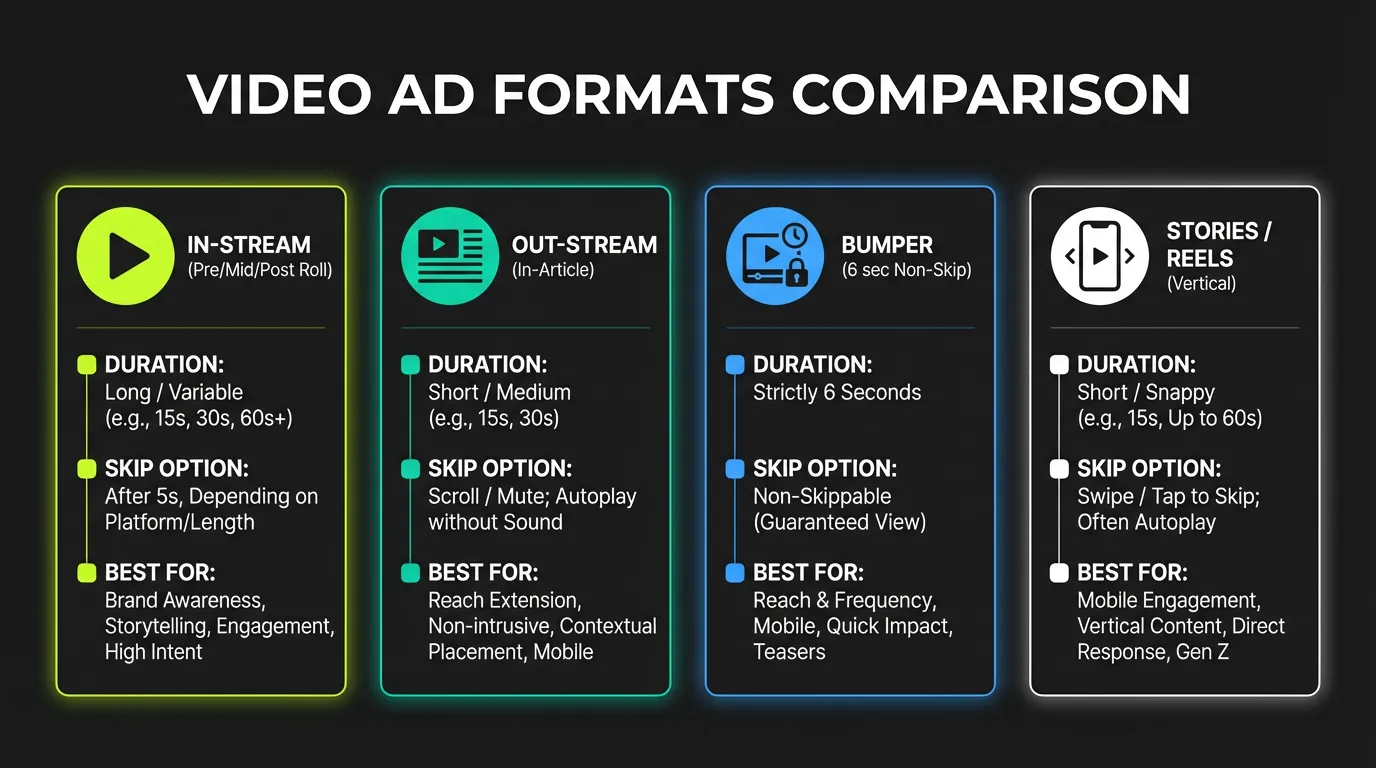 Video Ad Formats Comparison